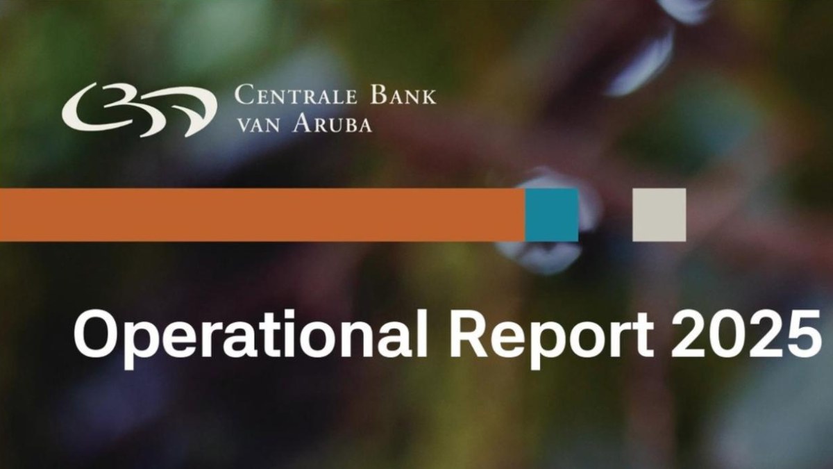Portada del Operational Report 2025 del Centrale Bank van Aruba